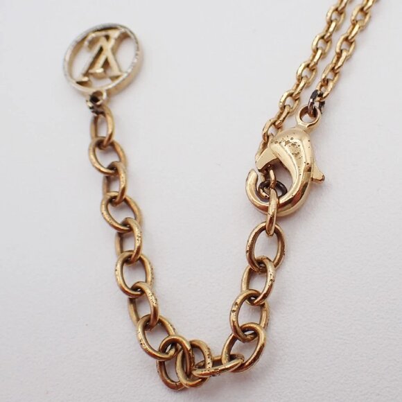 LOUIS VUITTON Logomania Chain Long Necklace Gold Silver M68074 Italy 30YH788 - Picture 7 of 11